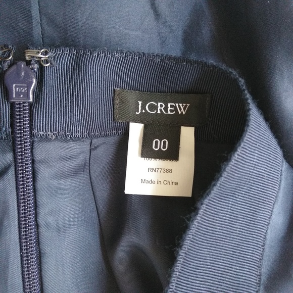 J. Crew Taffeta Marvelle Mini Skirt 100% Silk Blue - Picture 5 of 5